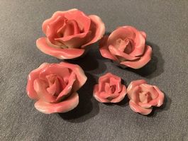 ❗Nun = 9.50 Fr. !!❗5x w`schöne vers. große Rosen Deko - Pst